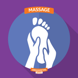 aetna:  Treat your body. Massage the tips of your fingers or your temples. Wiggle your toes. Take a deep breath. #BigGameTips