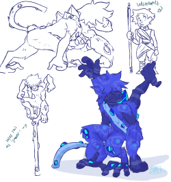 So I have a gemsona named Hauyne here and im at @l-sula-l‘s stream watching them draw their gemsona Lilac’s corrupted form and I wanted to try it out too! So here’s Hauyne’s corruption~ They still use their tail as a vantage point and like to