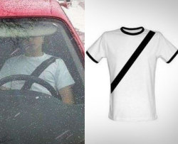necrophilofthefuture:  odditymall:  Fake Seat-belt T-Shirt  &ldquo;ID RATHER WEAR THIS UGLY SHIRT AND DIE IN A CAR ACCIDENT THAN PUT ON MY GODDAMN SEAT BELT&rdquo; 