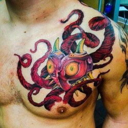 fuckyeahtattoos:  Majora’s Mask Tattoo by Will Ralston Oddity Tattoo Sarasota, FL 