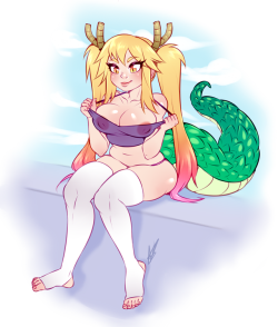 audiovideomeow: Dragons have D’s? so i finally got around to watch that dragon maid anime. i really love it! its funny i love all the characters its just fun. so i felt like drawing some fan art for myself.  