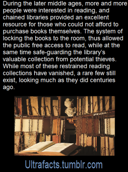 ultrafacts:    ZUTPHEN CHAINED LIBRARY  Zutphen, Netherlands    HEREFORD CATHEDRAL LIBRARY Hereford, England    THE FRANCIS TRIGGE LIBRARY Grantham, England SourceFor more facts, follow Ultrafacts