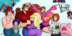 chillguydraws:  HAPPY FIRST ANNIVERSARY OF THICC FALLS/ASK THICCIFICA!!!!One year ago I started the doodles that would explode on this blog where the simple joke was Pacifica as an adult now with big hips. It was meant to be just some fun and relaxing