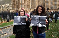 nvbianprincess:   dickserious:  theverge:  The UK stages a sit-in— on faces, of course — against new porn restrictions  The world is too much right now.  &ldquo;can’t make his wife squirt&rdquo; &ldquo;bans it in porn&rdquo; omfgakdfb lolololol