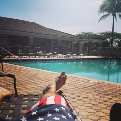 Poolside. Loving it. #sundayfunday #poolside #southflorida #usa
