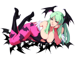 mugis-pie: Once I drew Lilith, I couldn’t go long without doing big-sis too…Here’s a Morrigan for you all! ;9