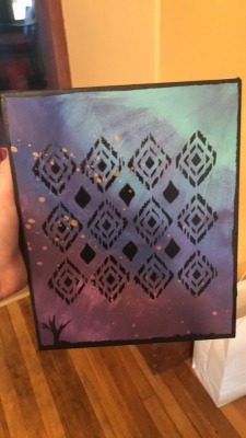 I am not an expert painter, but I moved in with my boyfriend awhile ago and his house was so sad. I bought a lot of art already to support local artists around us, but I decided to try my hand at some small pieces to put around the house on walls that