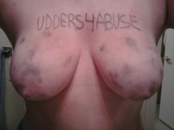 humiliationwhores:   Women have breasts. Slave sows have udders.   &ldquo;Udders4Abuse&rdquo;