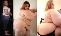 graciouslybig:  like 200 lbs    Roxxie from big to bigger&hellip; Amanda/Foxy Roxxie 46D 5'4&quot; 400 lbs. 182 kg BMI 68.7  	 /- 
