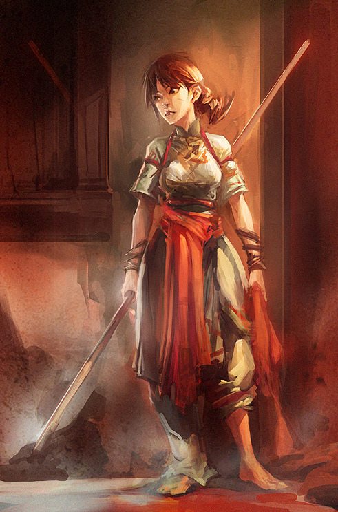 Asian fantasy art women warriors