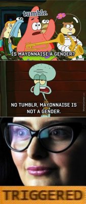 zerotide:  fuckthefearturkey:  tryingtomakesenseofpeople:  jennykrigg-court:  Fucking really? This reblogged by someone I thought was decent? Because yeah, let’s mock non-binary teens who are trying to figure out their gender! Let’s mock people having