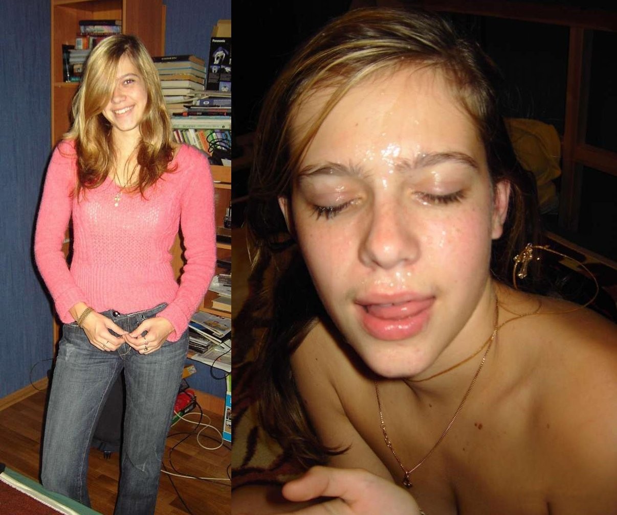 Amateur girlfriend before after