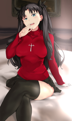 a-titty-ninja:  「Tohsaka Rin」 by Cafekun | Twitter๑ Permission to reprint was given by the artist ✔.