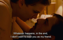 daddyxdarren:  consquisiteparole:  Hotel Chevalier, Wes Anderson (2007)  This is me, I just can’t be friends with those I used to be close to like that. I swear I’ll never ever be your friend. This is done. You fucked me up, now you don’t get me