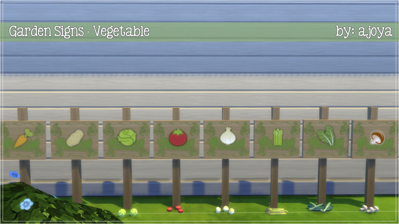 Garden Signs Vegetable Sims 4 Studio