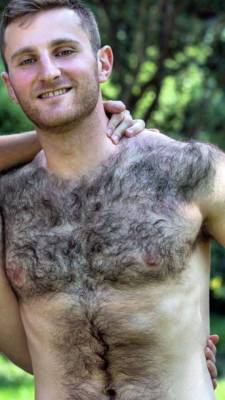 hairyfillus:  harrybacks:Wall to Wall Carpet 406  When this guy wears a shirt you wouldn’t be able to tell how much hair he has on his chest. What fun it would be to strip his shirt off and find that hair treasure chest! I love this guy.  Do you have