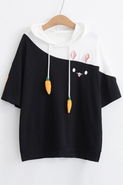 bigbig8899: Fresh Style Printed T-Shirts  Rabbit&amp;Carrot - Rabbit  Letter Fish - Letter Cat  Cartoon Face - Cats  Cat Face - Black Cat  Yey Yasss - Letter Fish Girls are born to be lovable, click them!! 
