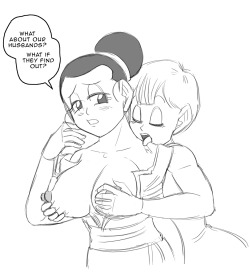   Anonymous said to funsexydragonball: Bulma and Chichi are &ldquo;friends&rdquo;, right?  The best!