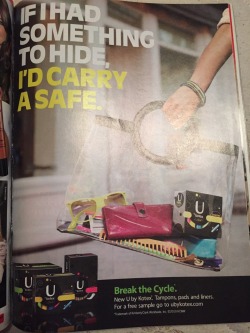 radicalrascality:  This ad! Yes! “Ew tampons” shut your bitch ass up. First of all my tampons are cute as fuck and secondly you can’t possibly be seriously grossed out by what STOPS me from bleeding all over myself and everything I lean against