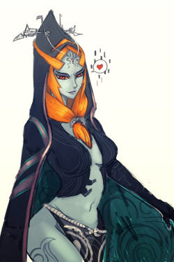 xluxifer:  xluxifer:  I still have a lot of work to do but yah, I drew Twili Midna. &lt;3 Enjoy     I love how this got so many notes. Thanks guys.