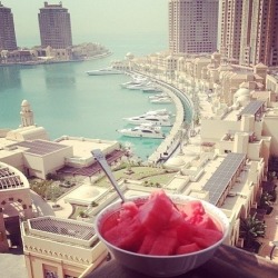 awesomeagu:  Watermelon with an amazing view