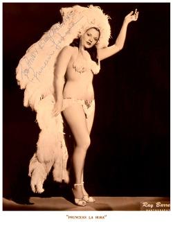 burleskateer: Princess LaHoma An early autographed promotional photo.. 