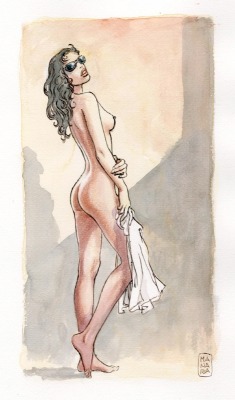comicbookwomen:  From a cheesecake artist to a master craftsman, who also does cheesecake-Italian comics legend Milo Manara. 