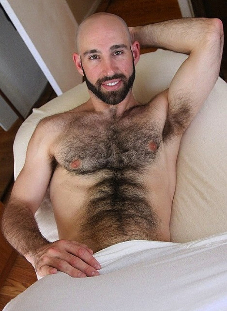Men hairy chests and beards