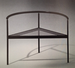 enkelstudio:  “September” armchair, 1973 Shigeru Uchida (Japanese, born 1943); Manufacturer: Build Co. Ltd. Melamine baked steel pipe, melamine baked stainless steel wire; H. 26 ¾ in. (67.9 cm), W. 35 ¼ in. (89.5 cm), D. 17 7/8 in. (45.4 cm)  The