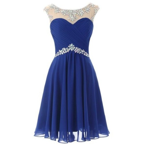 Blue short homecoming dresses