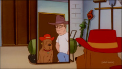 dumbass-bitch-disease:  xraventhegreatx:  For a second I thought Lady Bird was looking at a picture of her and Hank wearing cowboy hats while wearing a cowboy hat.  Best dog