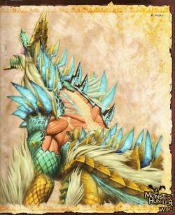the-wyvern-biologist:The Zinogre uses a highly specialized organ called a transmembrane that lines its latissimus dorsi, abdominal and pectoral muscles to generate powerful jolts of electricity via the transfer of sodium and potassium ions inside the