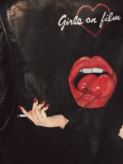 mikeyestrada:My gf is almost done with her project that she’s been painting on a leather jacket. We made an account on instagram @viciousanddeadly we will be selling this. So proud of my world I love my you baby ❤😘 @monopolised-youth