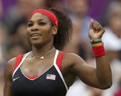 mjsheartisstillbeating:  jus-a-dash:    WCW: Serena Williams      Her smile in the second gif got me swooning oh my god
