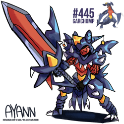 ay-ann:  #POKEHUNTER [Garchomp/Greatsword] Back to regular posting for a few days before school starts. Another request and one of the sickest Pokemon, Chomp-Chomp.