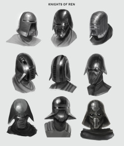 starwarscountdown:  Knights of Ren helmet concept art by Lewis Jones 631 Days until the Han Solo Movie 470 Days until Episode VIII and ONE HUNDRED SIX DAYS UNTIL ROGUE ONE!!! 