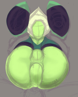 jack-aka-randomboobguy:  Painting WIP. Trying to make Peridot booty(and fullnelson anal) like I did  that Rosalina bustThat feeling that hits you when you realize “holy fuck this is kinda difficult”Not my strong suit by a longshot. lol  &lt; |D’‘‘‘‘