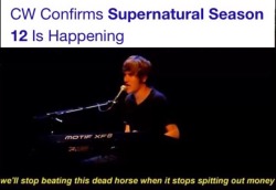dangergays:  i love how this meme comes around every time spn is renewed for yet another season 