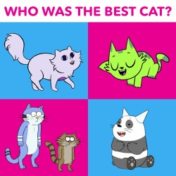 Who had the best cat transformation&hellip;Amethyst, Beast Boy, Modecai &amp; Rigby, or Panda? 