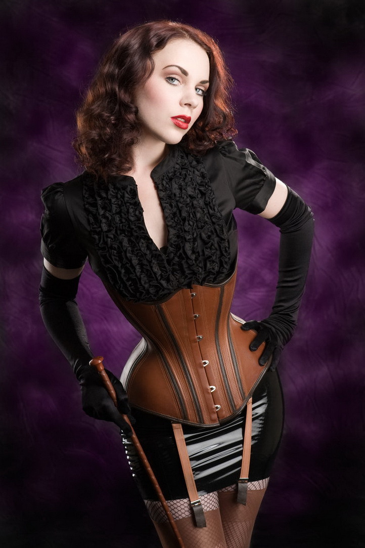 Women in leather corsets