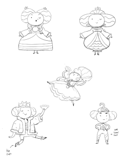 sennwald:Here are some early Queen Of Ooo concepts I drew for Fionna &amp; Cake &amp; Fionna. concept art by writer/storyboard artist Aleks Sennwald