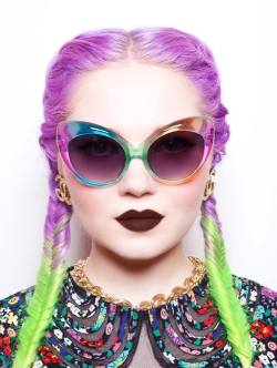 pastel-goth-princess:  Doe Deere, wearing Salem and UNIF sunglasses 