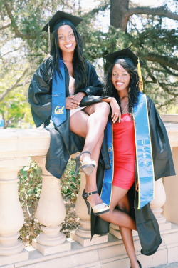 blackfashion:  Hannah Olaniyan: The cap and gown are from UC Berkeley and the dress is from Forever 21Aisa Iyawe: The cap and gown are from UCLA and the dress is from Macy’sAge: 21Location: UCLA#TheNewBlackStereotype aisaestelle.tumblr.com | instagram: