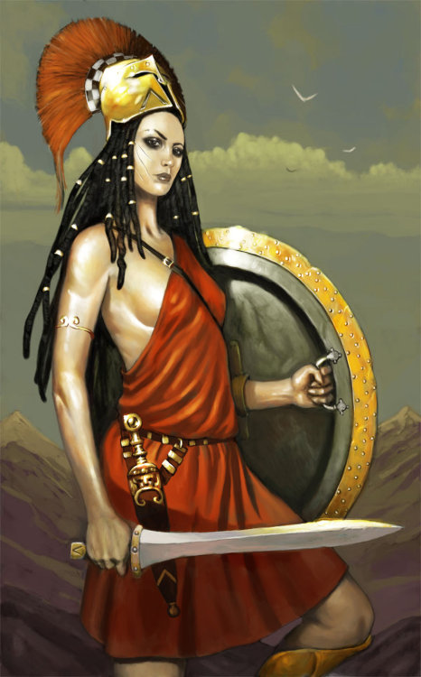 Ancient spartan women wrestling