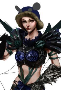 castiel-licker-deactivated20141:  GW2 commission of your typical female in armor she looks jank with her face idk its so bad wip