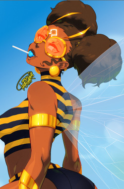 tovio-rogers:  bumble bee drawn up for patreon. full view, alternate and psd available there soon.    ;9