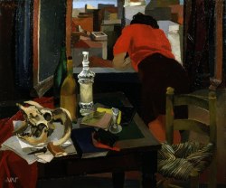lyghtmylife: Renato Guttuso [Italian Expressionist Painter, 1912-1987] (Italian, 1912‑1987) Donna alla finestra 1942 Oil on canvas 39.4 x 47.2 in Collection of the VAF Foundation, on long-term loan at the  Museum of Modern and Contemporary Art of