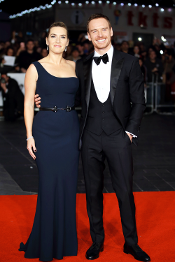 mcavoys:    Kate Winslet and Michael Fassbender attends a screening of ‘Steve Jobs’ on the closing night of the BFI London Film Festival at Odeon Leicester Square on October 18, 2015 in London, England.   