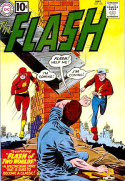 didufallfromheaven-uangel:  Flash of Two Worlds (1961) // The Flash of Two Worlds (2015) 