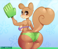 somescrub:  Sandy Cheeks Request  They don’t call me cheeks fer nothin’   Patreon | Commissions | Mod | FA |   